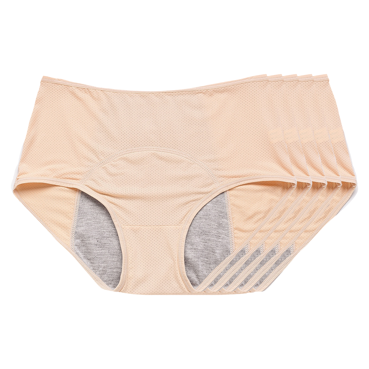 Comfy & Discreet Leakproof Underwear (Beige 10-Pack) - Image 5