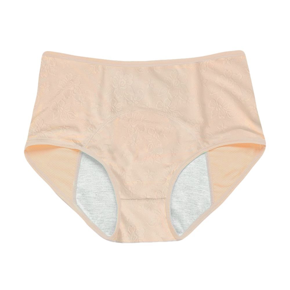 Floral Leakproof Underwear (Beige 5-Pack) - Image 6